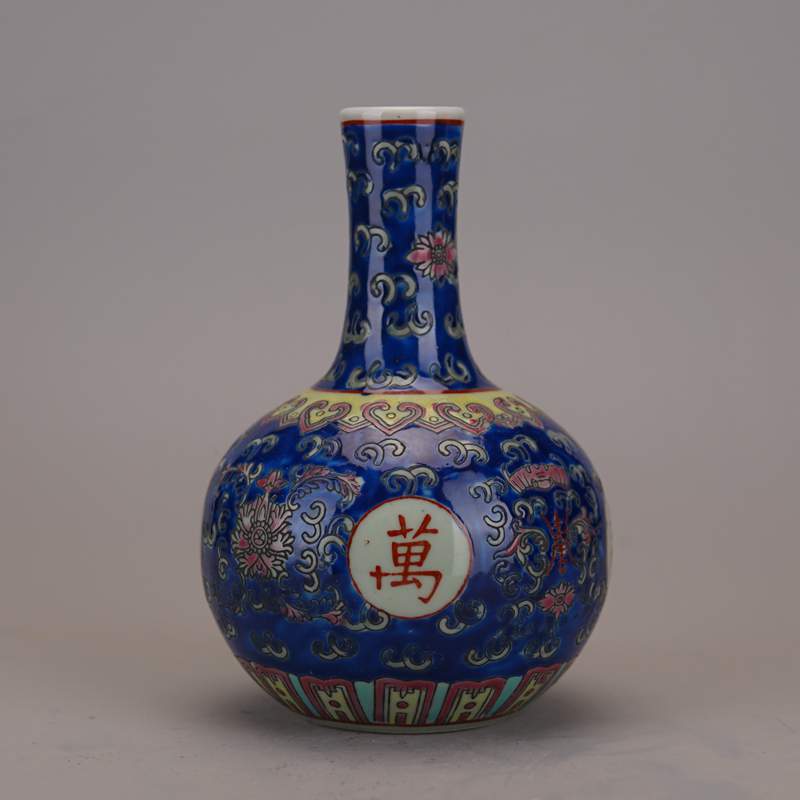 仿大清乾隆粉彩小胆瓶 仿古瓷器摆件古玩老货收藏品