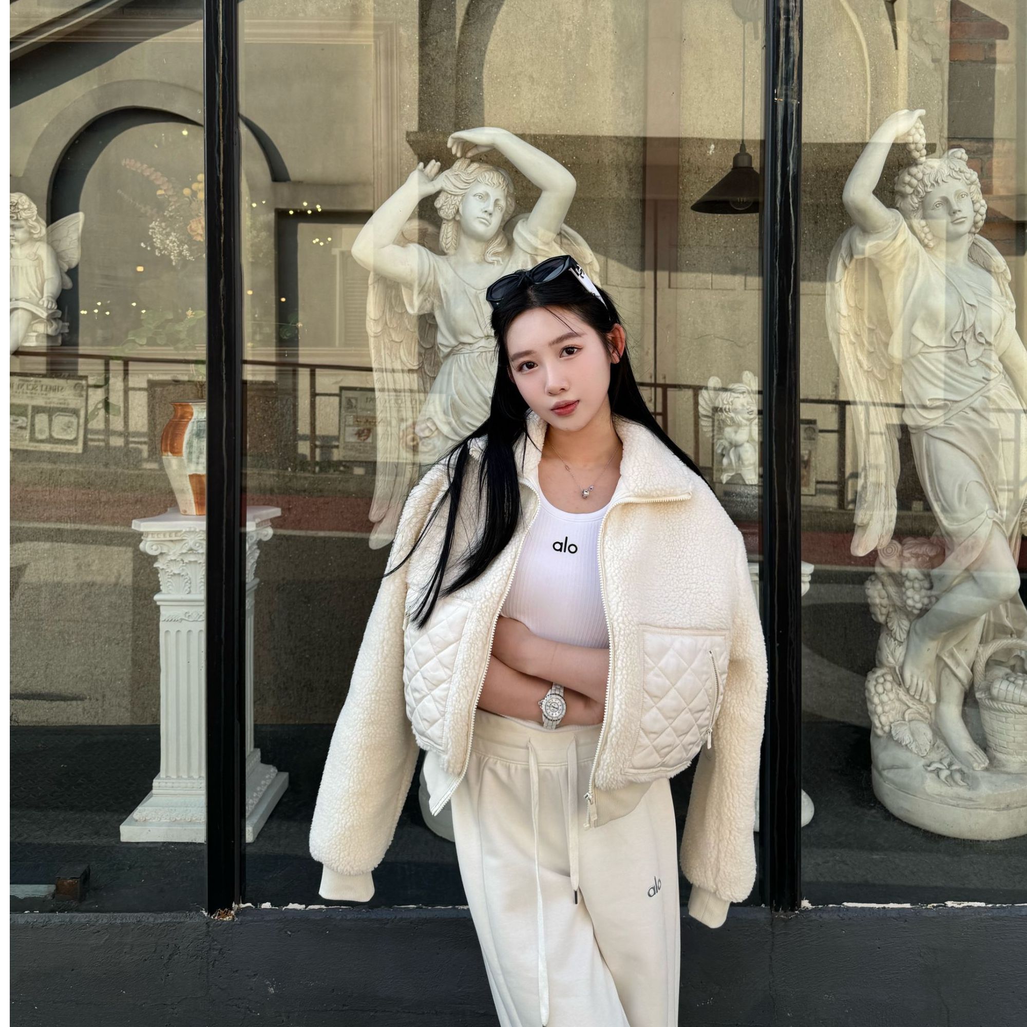 休闲保暖羊羔绒短款时尚外套