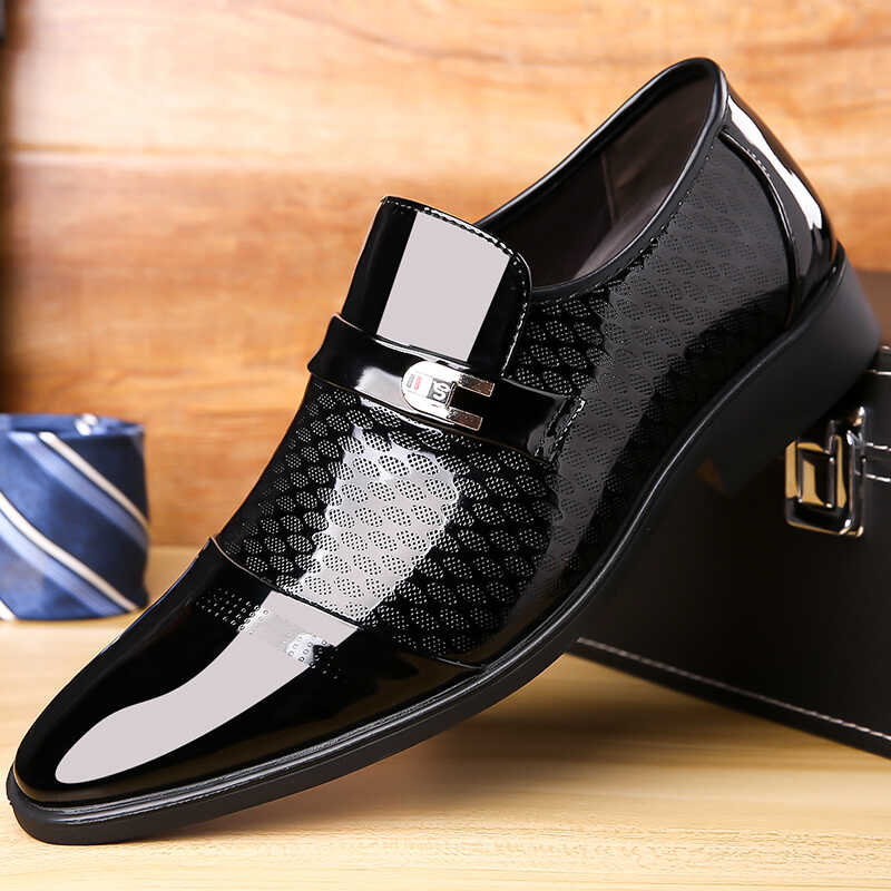 尖头皮鞋休闲韩版橡胶底真皮