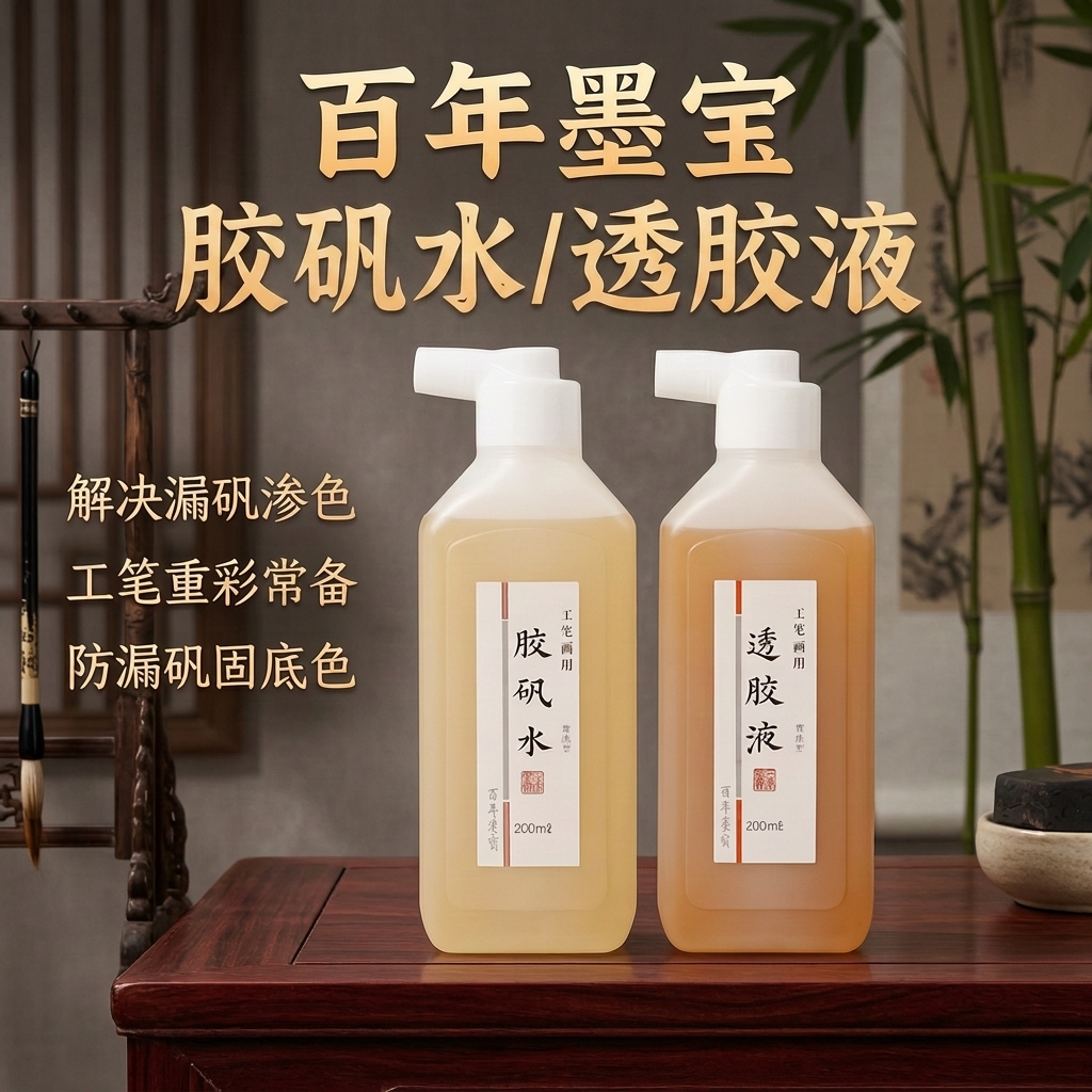 姜思序堂旗舰店工笔国画用胶水/胶矾水国画粉末颜料调胶工笔重彩刷矾水制作熟宣百年墨宝