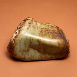 秋会长的和田玉新疆天然褐红皮青白玉原石【NGTC国检N1子料大证】