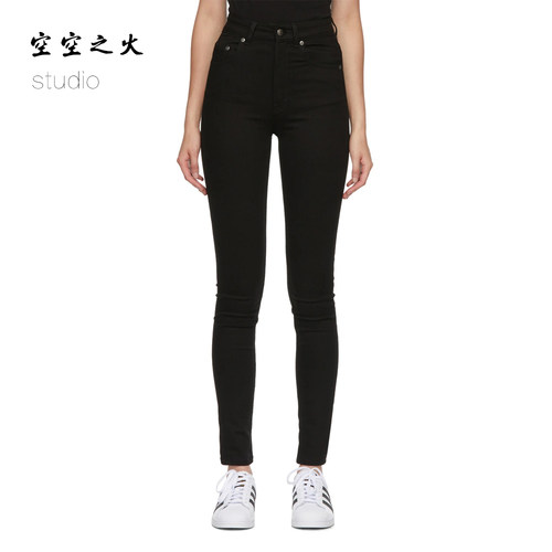 【海淘现货】正品Won Hundred女士修身黑色Marilyn Jeans牛仔裤