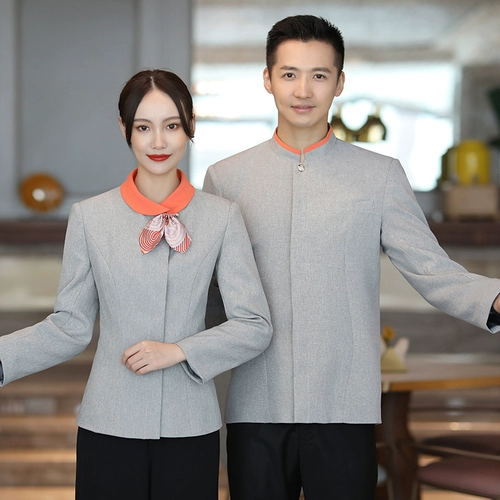 Ресторан Официант рабочая одежда длинная -насыщенная весенняя и осенняя отель