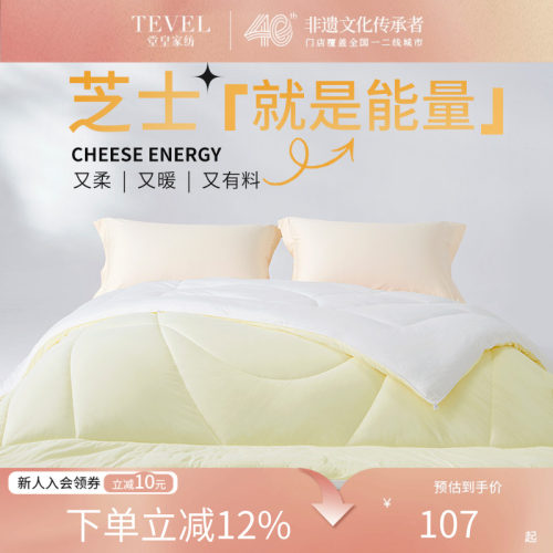 堂皇家纺保暖发热芝士能量被