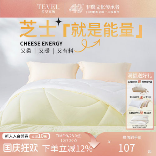 堂皇家纺保暖发热芝士能量被