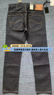 秋季养牛推荐724裤型大码折扣男子深蓝原色中腰修身小直筒牛仔裤