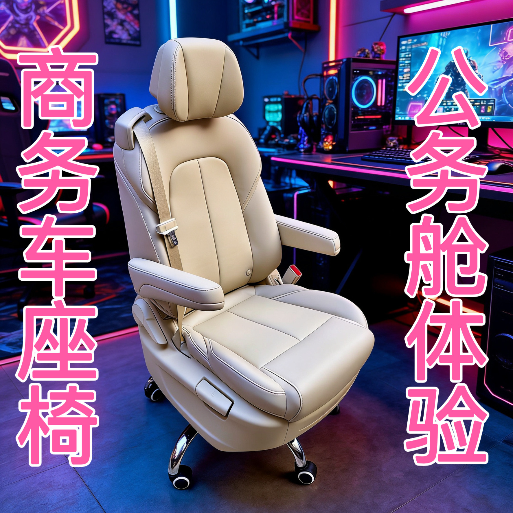 别克gl8汽车座椅改装办公椅通风加热多功能舒适可调节可躺电脑椅