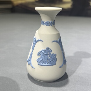 中古Wedgwood花瓶韦奇伍德玉石浮雕