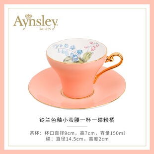 情人节礼物Aynsley安斯利清货色釉系列咖啡杯碟下午茶杯套装