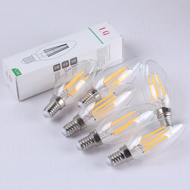 爱迪生led蜡烛灯泡E14水晶g45a60