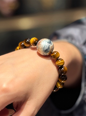 V姐推荐【猛虎之瞳】非遗大漆虎眼石手串手链勇气自信财富