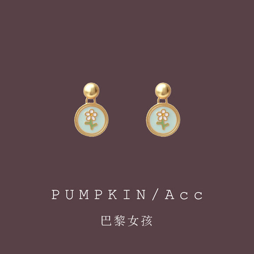 【南瓜先生】法式复古花朵耳饰