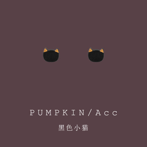 可爱黑色小猫咪精致小耳饰