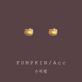 可爱粉色蝴蝶结小猫咪耳钉女小巧精致简约气质卡通耳饰儿童耳夹