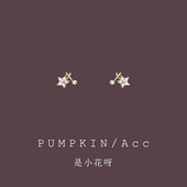 城南小花 简约小巧闪钻花朵耳钉气质精致通勤百搭耳环日常耳夹