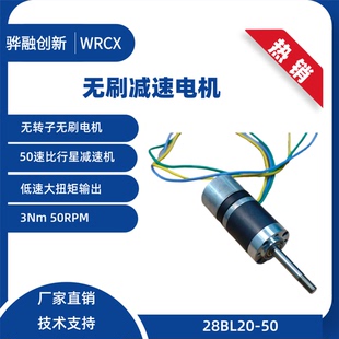 无刷电机 带减速机 低速大扭矩 外转子 28BL20-80 DIY伺服一体机