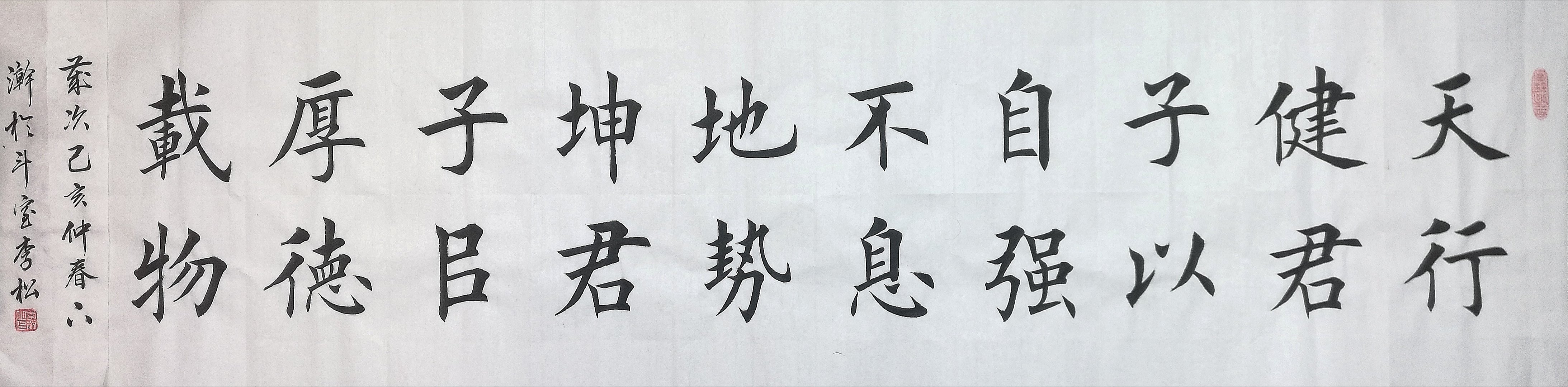 天行健君子以自强不息楷书书法毛笔字画作品定制手写真迹励志勤学