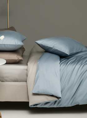 100s长绒棉贡缎四件套纯棉全棉四季通用轻奢床单被套床笠床上用品