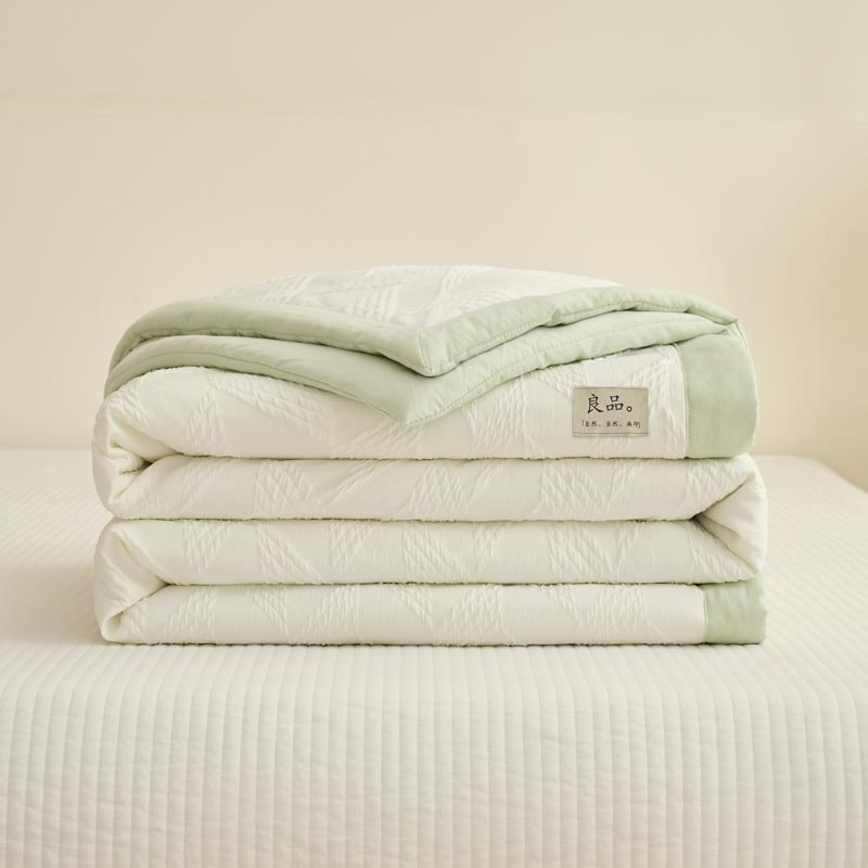 Sheyu story|2025新款针织菱形格提花大豆被被子被芯空调被夏凉被