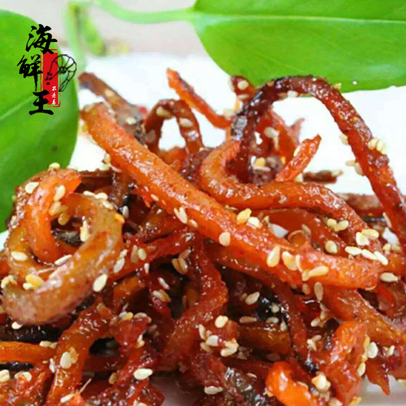 芝麻香辣鳗鱼丝小吃海鲜零食即食小鳗丝干象山海鲜特产石浦美食