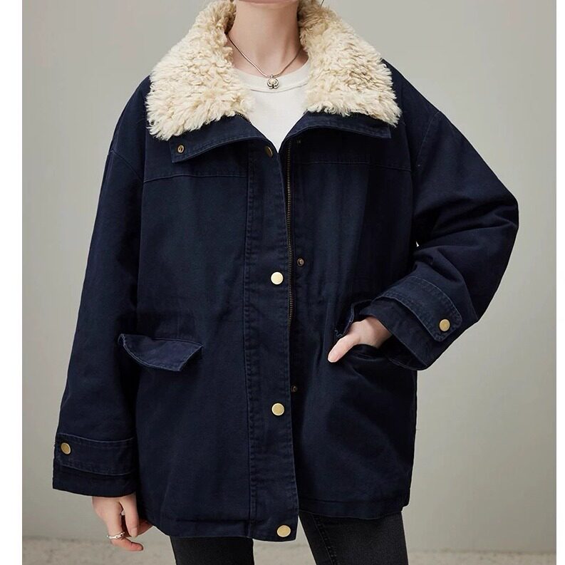 明星同款保暖派克服2025冬季新款