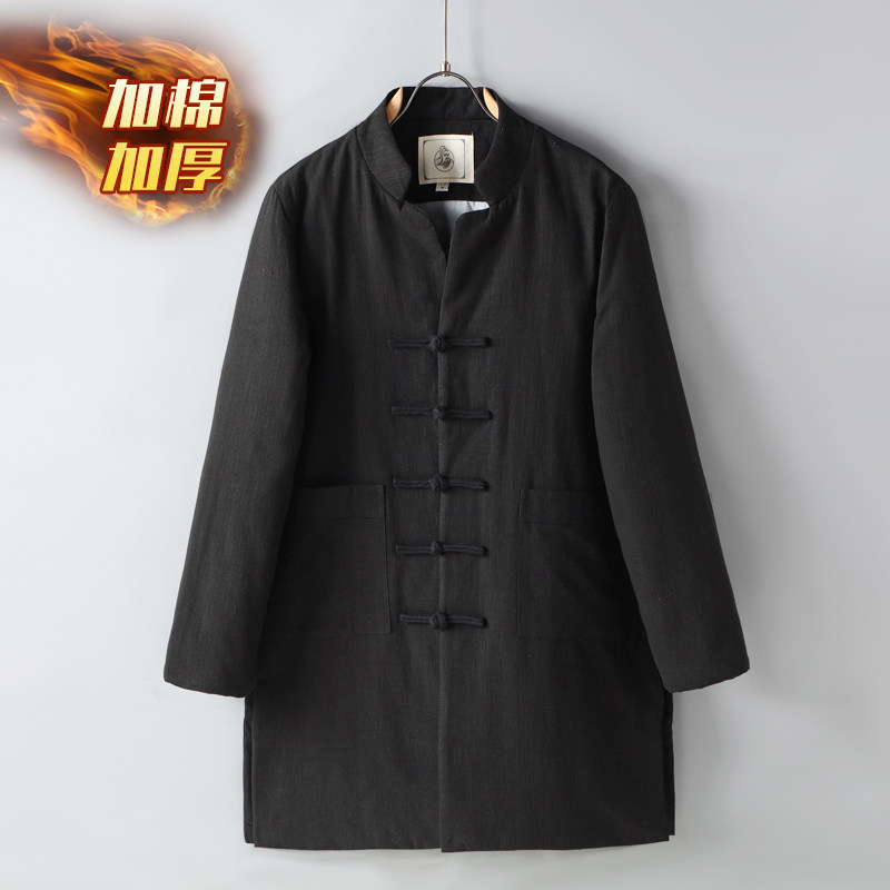 玄灵帝唐装棉麻棉服加厚保暖