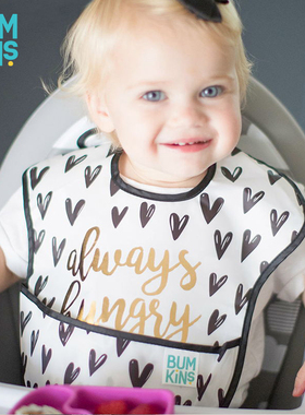 Bumkins食饭兜防水喂男女婴儿童小孩口水巾围嘴软宝宝吃饭围兜