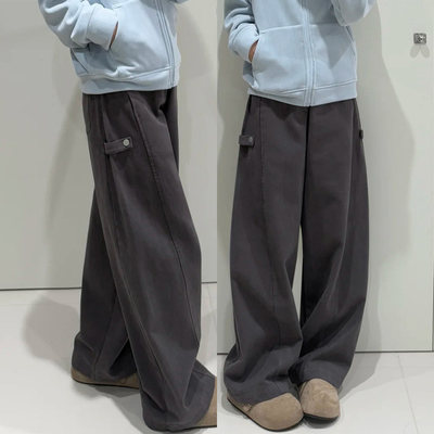深灰色工装休闲裤女秋冬