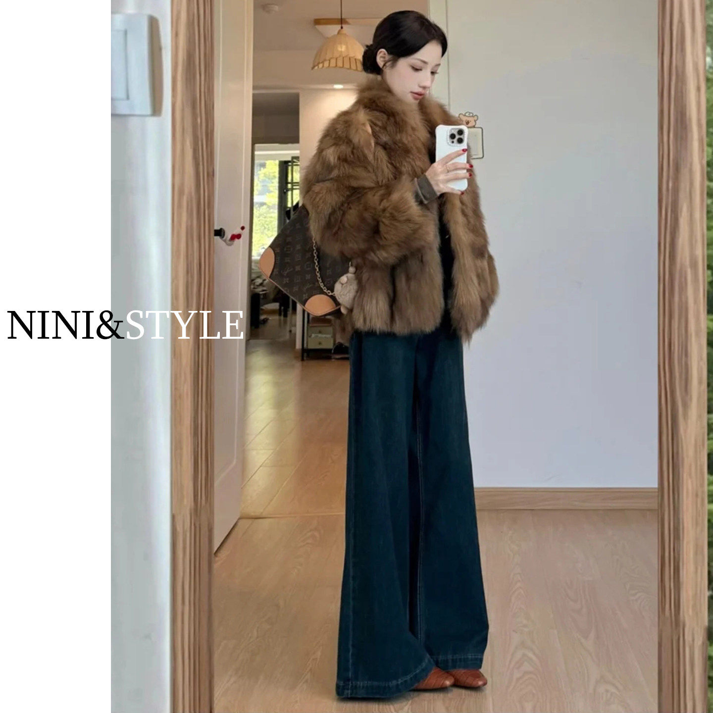 加绒加厚阔腿牛仔裤女2026秋冬新款高腰显瘦小个子宽松垂感直筒裤