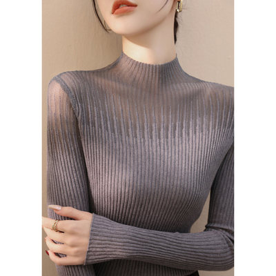 春季2025新款半高领蕾丝