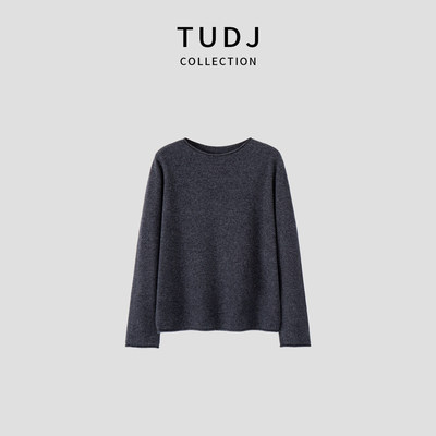 TUDJ100%羊毛衫女上衣长