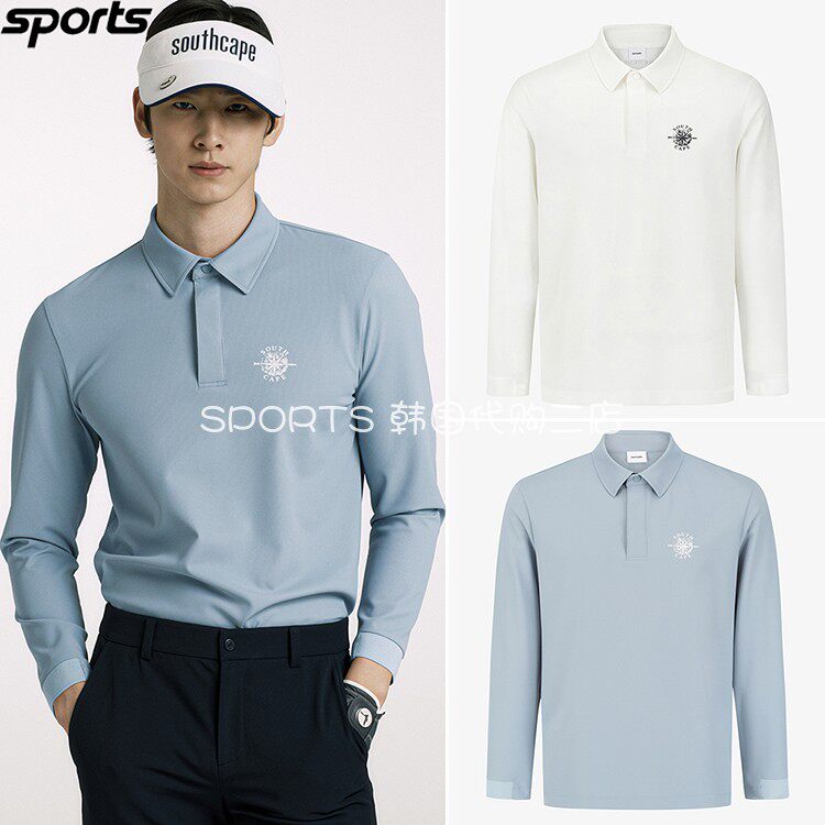 韩国代购southcape高尔夫穿搭26年春商务运动户外POLO衫长袖T恤男