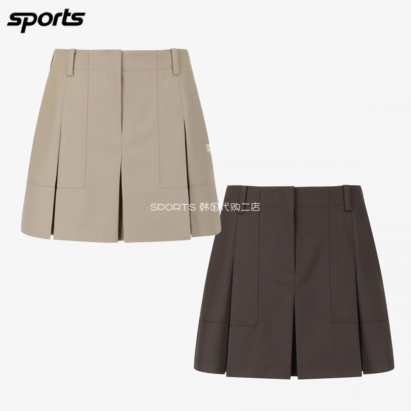 韩国代购southcape高尔夫穿搭26年初秋褶皱边运动户外裤裙短裙女