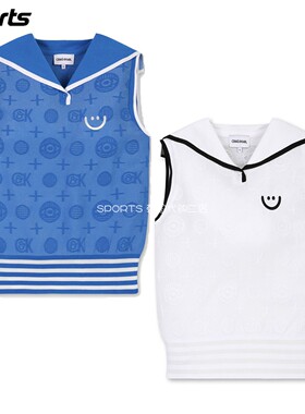 韩国代购CRAIG KARL高尔夫穿搭26夏少女风船员翻领户外针织背心女