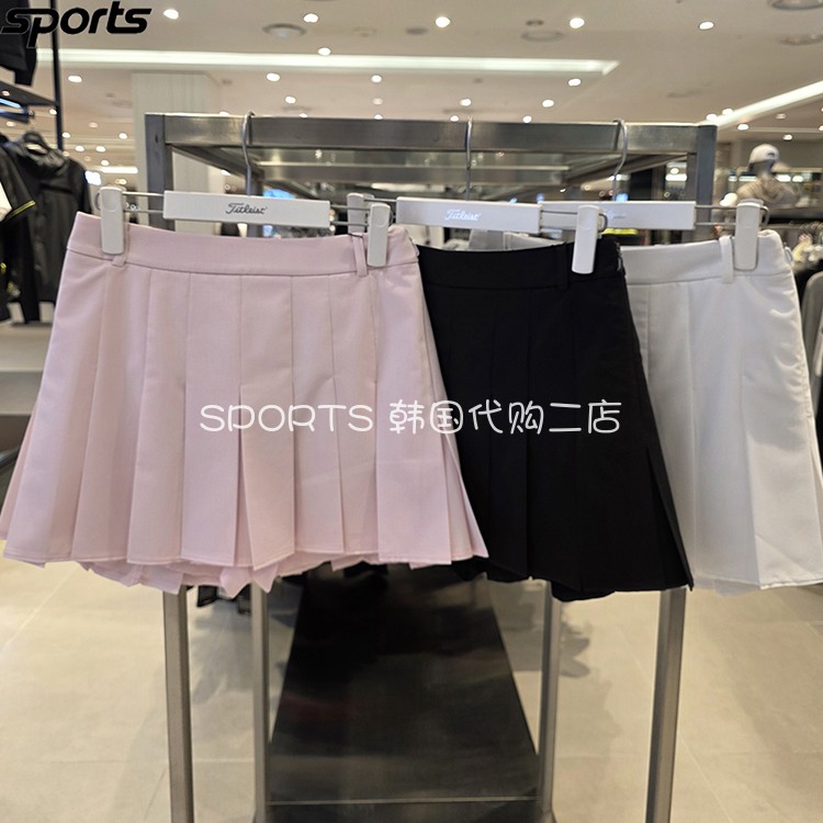 韩国代购titleist高尔夫穿搭26春夏A字型裙摆运动户外裙裤短裤女