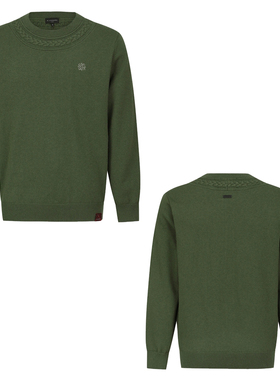 特价韩国代购St ANDREWS高尔夫穿搭户外圆领套头羊绒长袖针织衫男