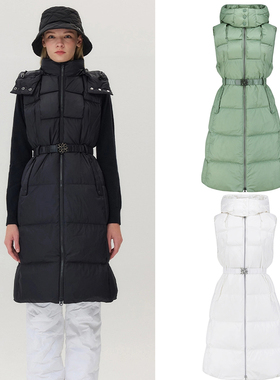 特价韩国代购St ANDREWS高尔夫连帽拉链可拆卸绗缝户外鹅绒马甲女