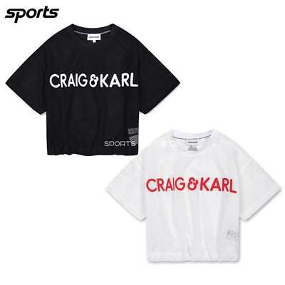 韩国代购CRAIG KARL高尔夫穿搭26年夏透气网眼防晒运动短袖T恤女
