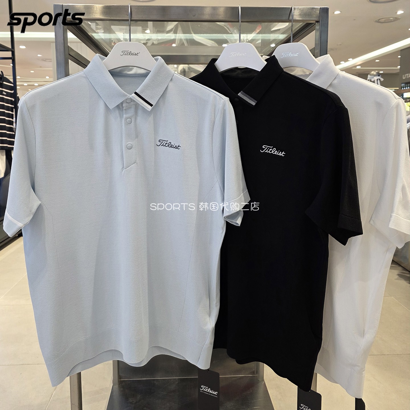 韩国代购titleist高尔夫穿搭26初秋简约商务运动POLO衫短袖T恤男