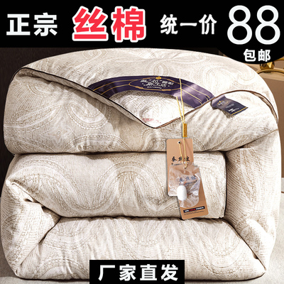 正宗桑丝被冬被保暖全棉被子冬天