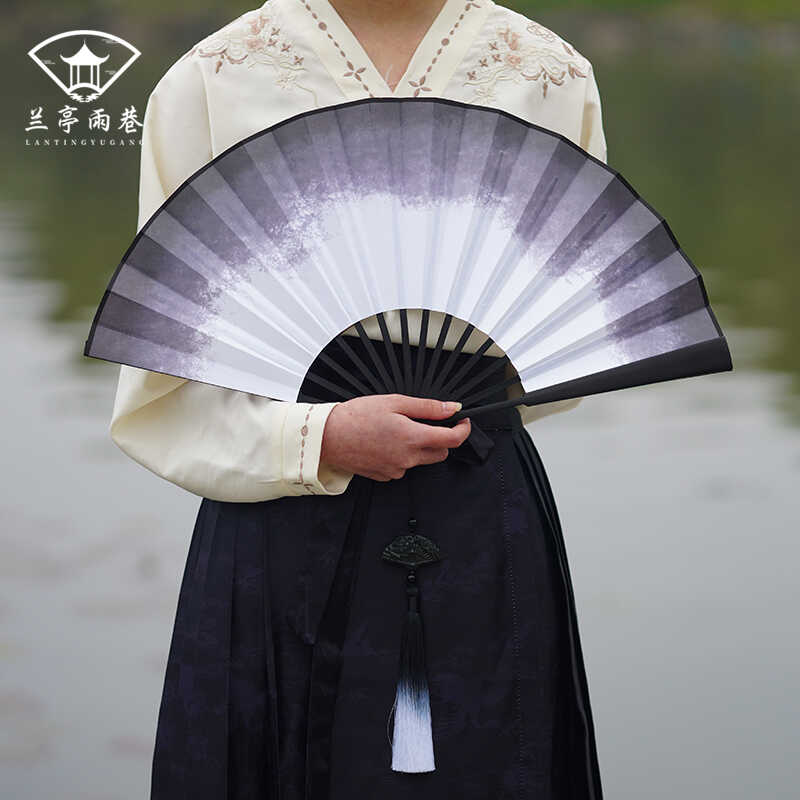 晴明扇子阴阳师扇cos扇子古风国潮折扇道具扇流苏古装汉服男扇