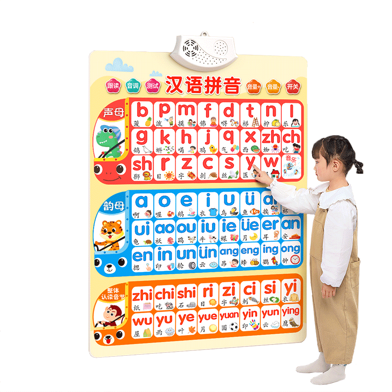 【一年级课本同步】拼音有声挂图