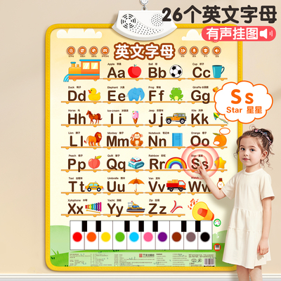 【26个英文字母挂图】标准发声