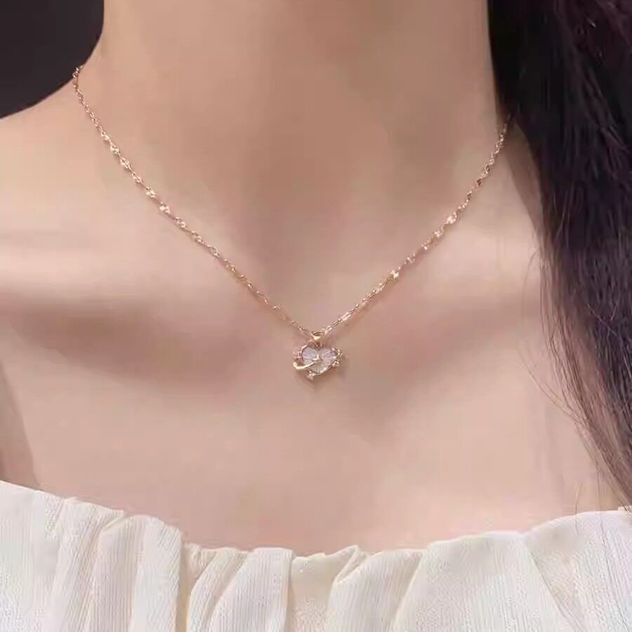 心之轨迹爱心项链女款轻奢小众