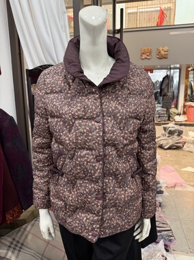 商场同款25-B810年轻妈妈短款棉衣外套冬季棉服中老年休闲宽松女