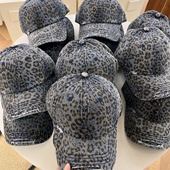 美式 街头辣妹棒球帽百搭显脸小帽子 时尚 复古豹纹鸭舌帽女夏季 新款