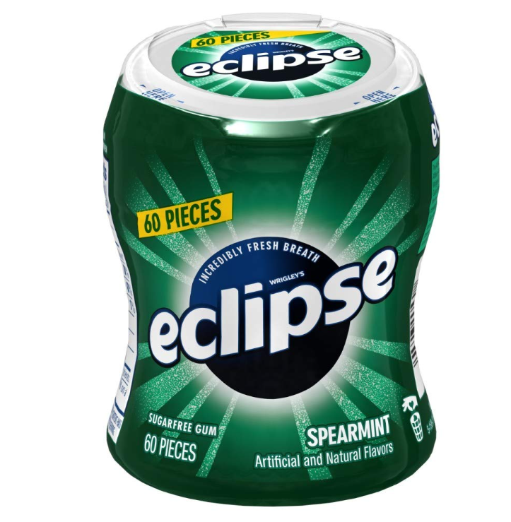 【60粒装】美国原装进口eclipse易极口香糖(spearmint留兰香味)