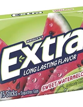 美国原装进口Extra益达洁齿木糖醇口香糖 甜蜜西瓜口味15片/包