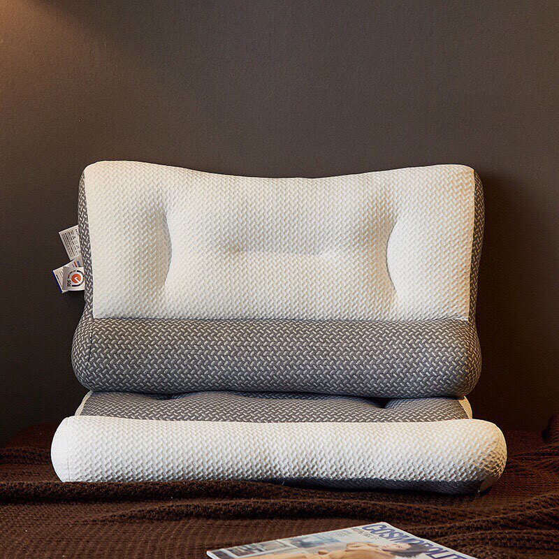 5分区反弓牵引大豆舒颈枕两面设计定型枕双面用承托颈椎抗菌防螨