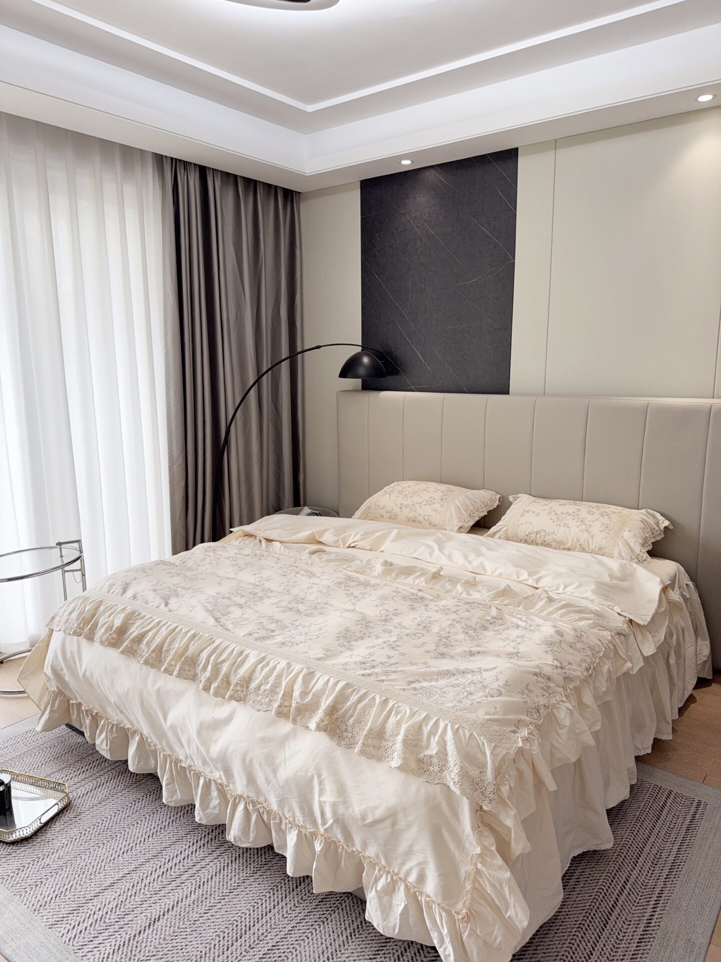 2026高端新品全棉法式复古重工镂空花边床裙四件套斜纹面料细腻柔